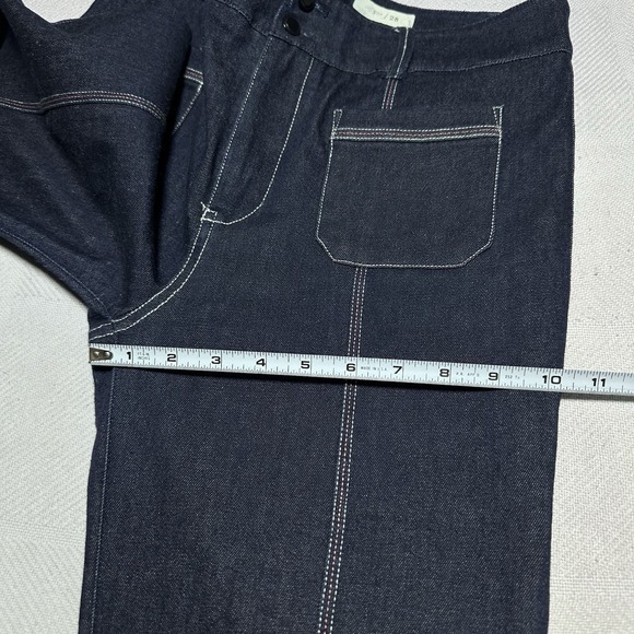 Anthropologie Pilcro Flare Jeans Womens 28 Dark Wash Denim Front Seam High Rise - Picture 11 of 13